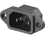 AC-Einbaustecker; Anschluss für Kaltgerätekabel