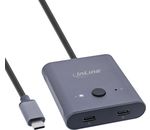 InLine® USB-C Switch, bidirektionaler Umschalter, 10Gb/s, 100W