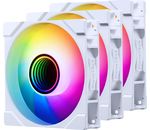 PHANTEKS M25 Gen2 PWM D-RGB Lüfter, 3er-Pack - Reverse Blade, 120mm, weiß