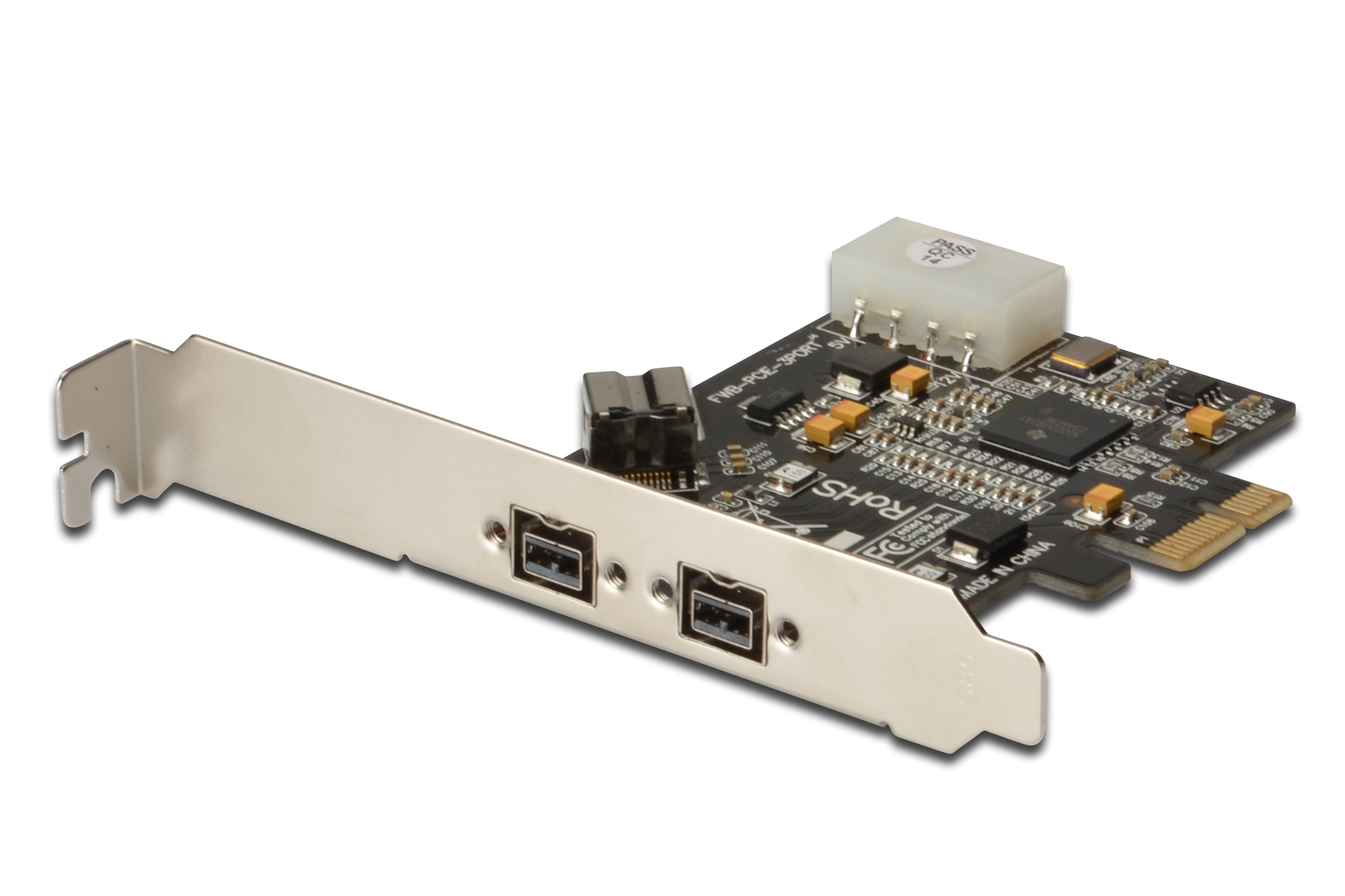 IEEE 1394b Interface Card, PCIexpress,, 3 Port, 2x9-Pin Extern+1x9-Pin Intern XI