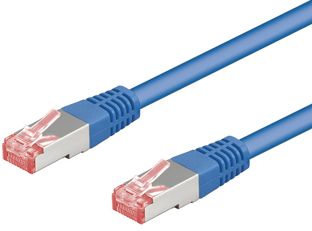 3x CAT 6 Netzwerkkabel S/FTP; CAT 6-0750 S/FTP PIMF BLAU 7.5m SB