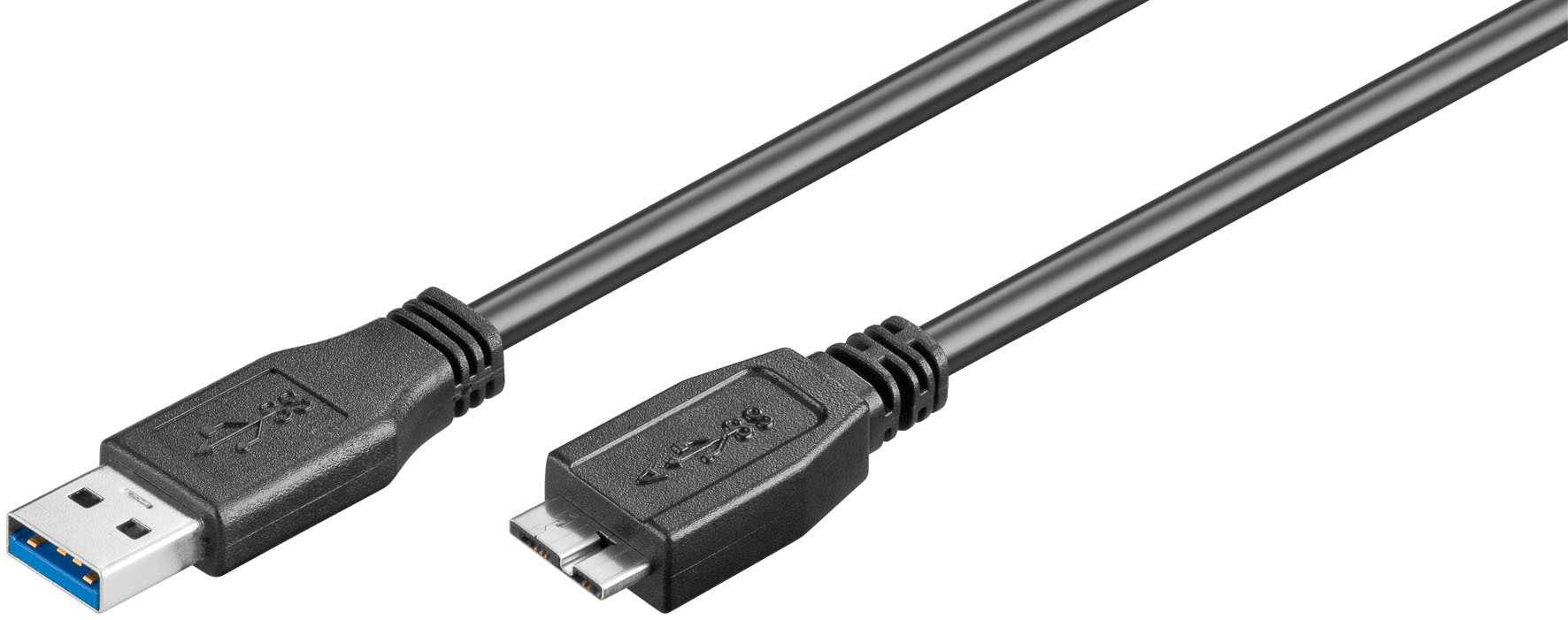 3x USB 3.0 Dual Power SuperSpeed Kabel; USB 3.0 Micro-B 030 Y-Power 0 ...