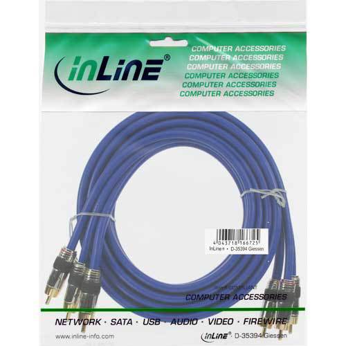 InLine Cinch Kabel Audio Video verschiedene Arten St./St.  Premium Standard 