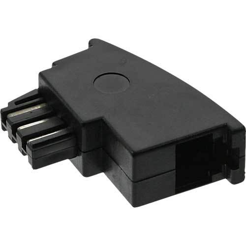 5x InLine TAE-F Adapter TAE-F Ste auf RJ11 Bu für Siemens Telekom Hagenuk schwar