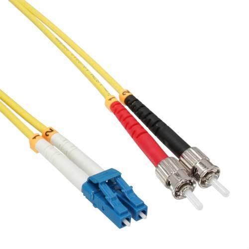 3x InLine LWL Duplex Kabel, LC/ST 9/125µm, 10m