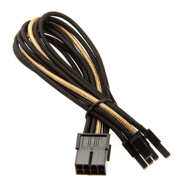 Silverstone PCI8Pin zu PCIe6+2Pin Kabel, 250mm schwarz/gol eBay