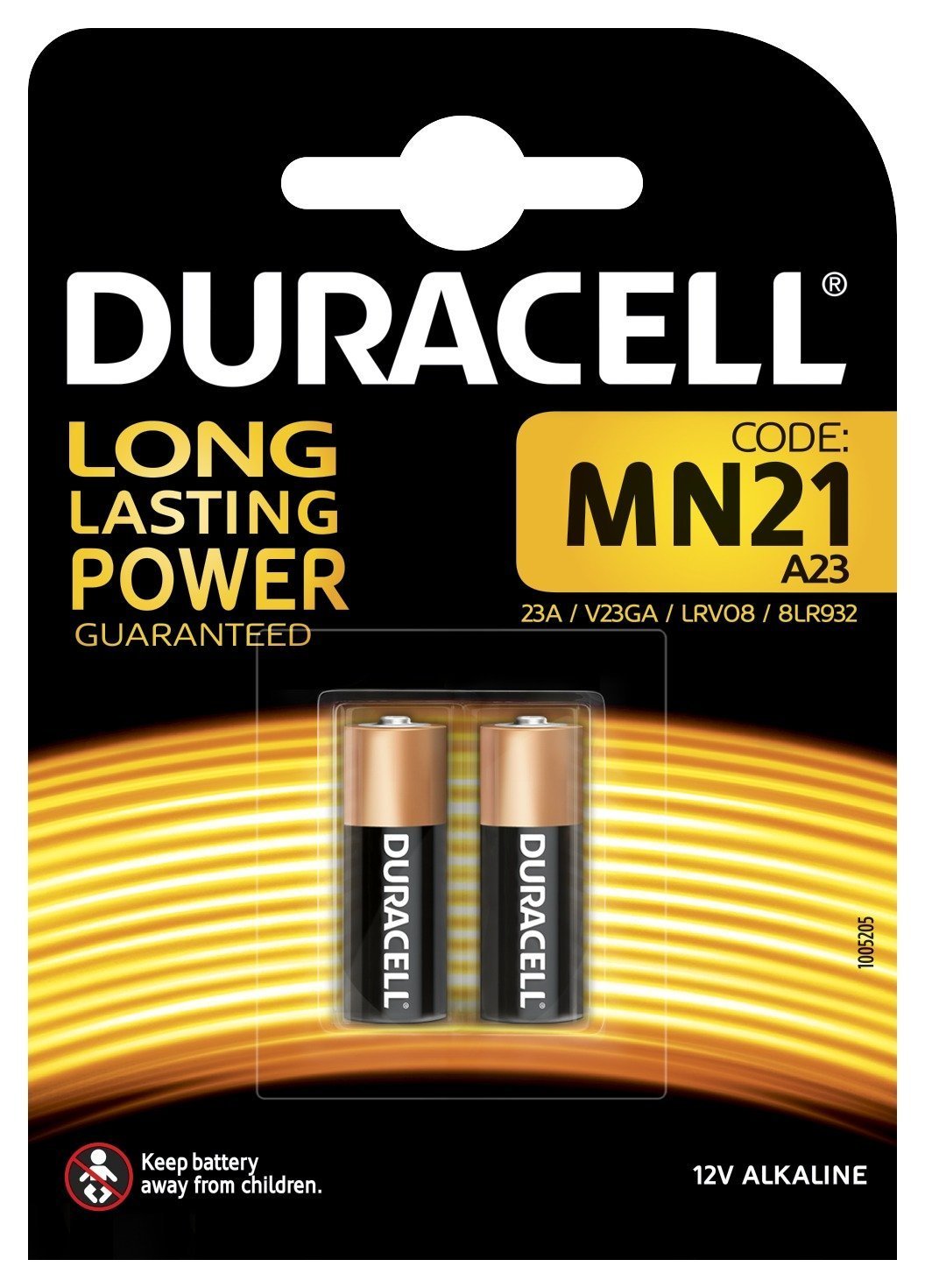 DURACELL Alkaline Sicherheits-Batterie MN27  7K67 MN21 MN11 LR1 AAAA