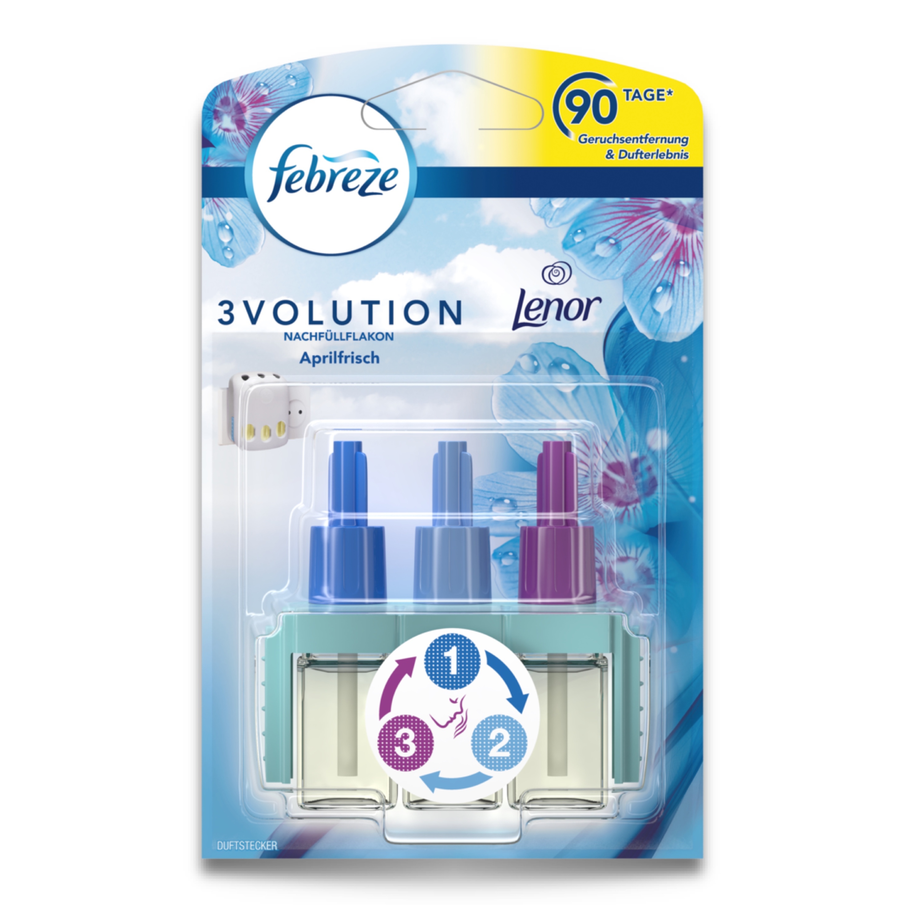 Febreze 3Volution Fragrance Plug Device Refill April Fresh Anti-Animal Odors