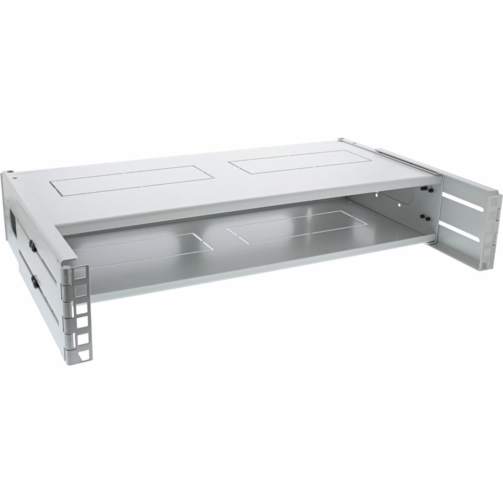 InLine® 19" Rack zur Wandmontage, 2HE, 24-40cm Tiefe, mit Abdeckung