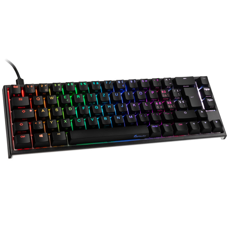 Ducky ONE 2 SF Gaming Tastatur, MX-Blue, RGB LED - schwarz, CH-L