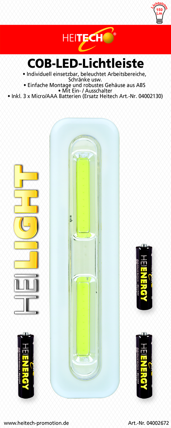 HEITECH LED Lichtleiste Arbeitsleuchte Schranklicht mit Schalter | eBay