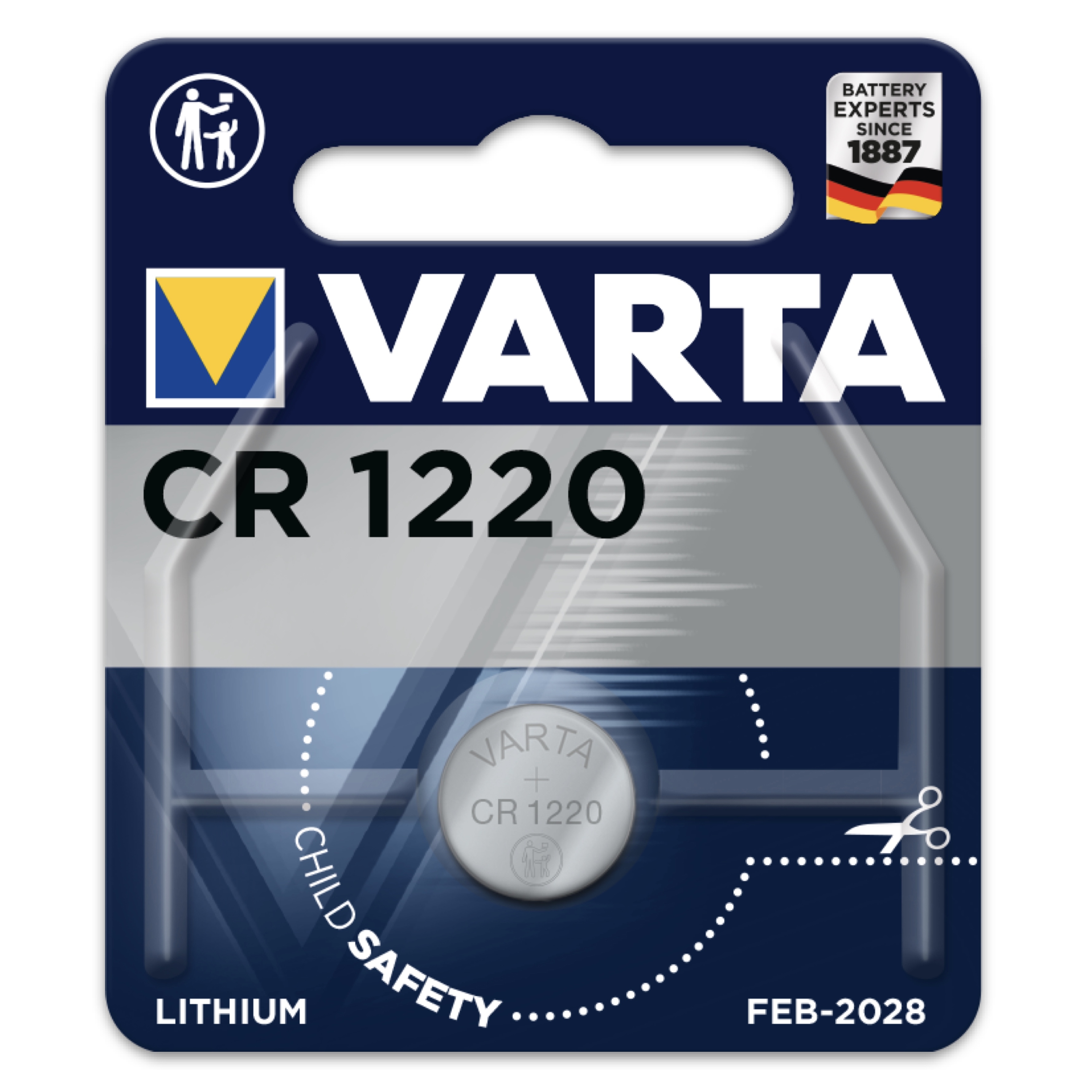 1 Stück VARTA CR1216 CR 1216 Lithium Knopfzelle 3 Volt  Batterie im Blister 