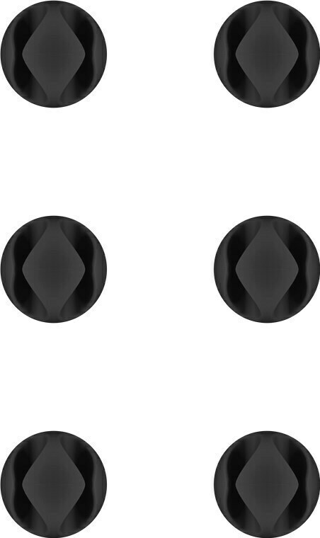10x Kabel Management 2-Slots (mini), schwarz; Kabel Management 2-Slots (mini), s