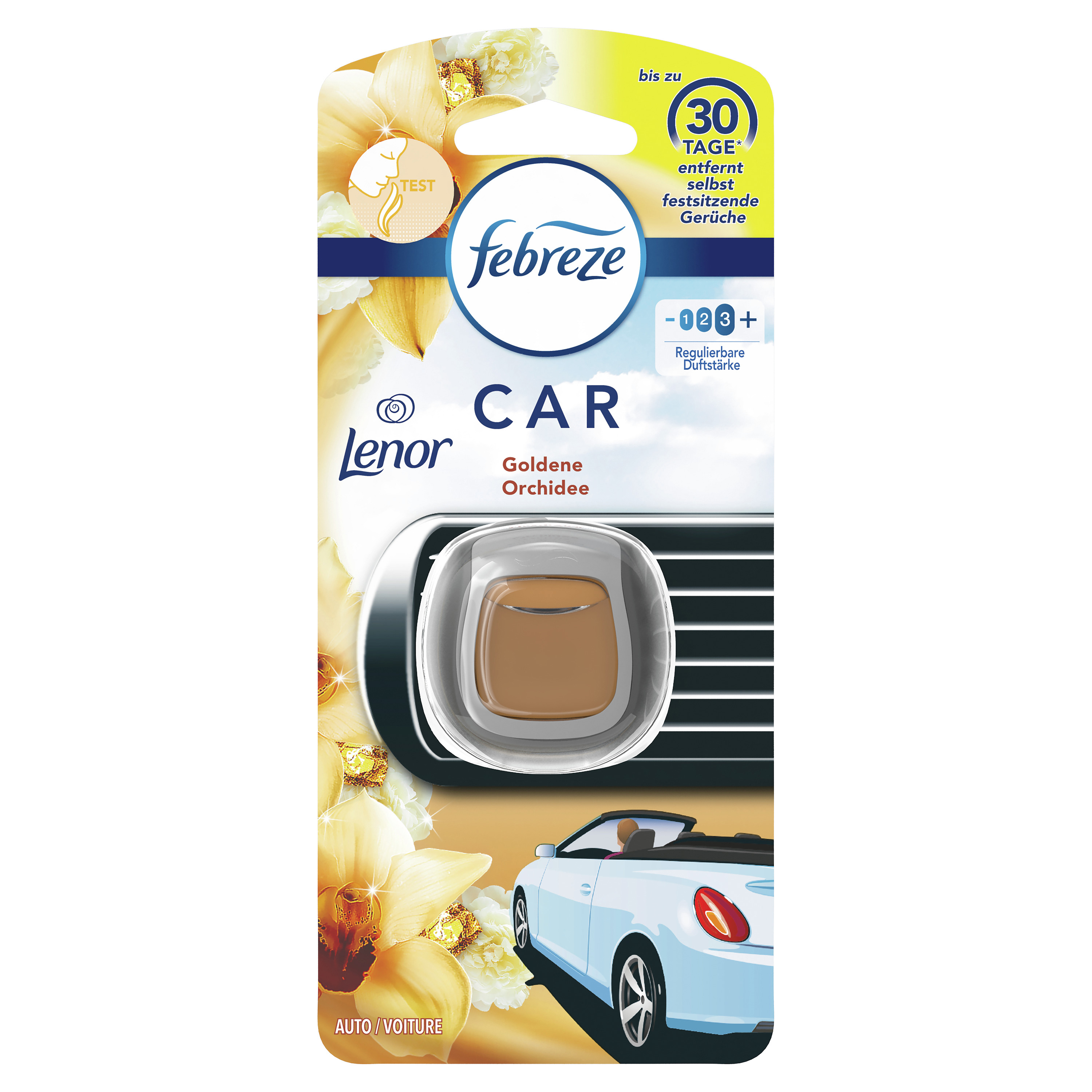 Febreze Car Auto Duft Aprilfrisch Frühling Orchidee Antitiergerüche