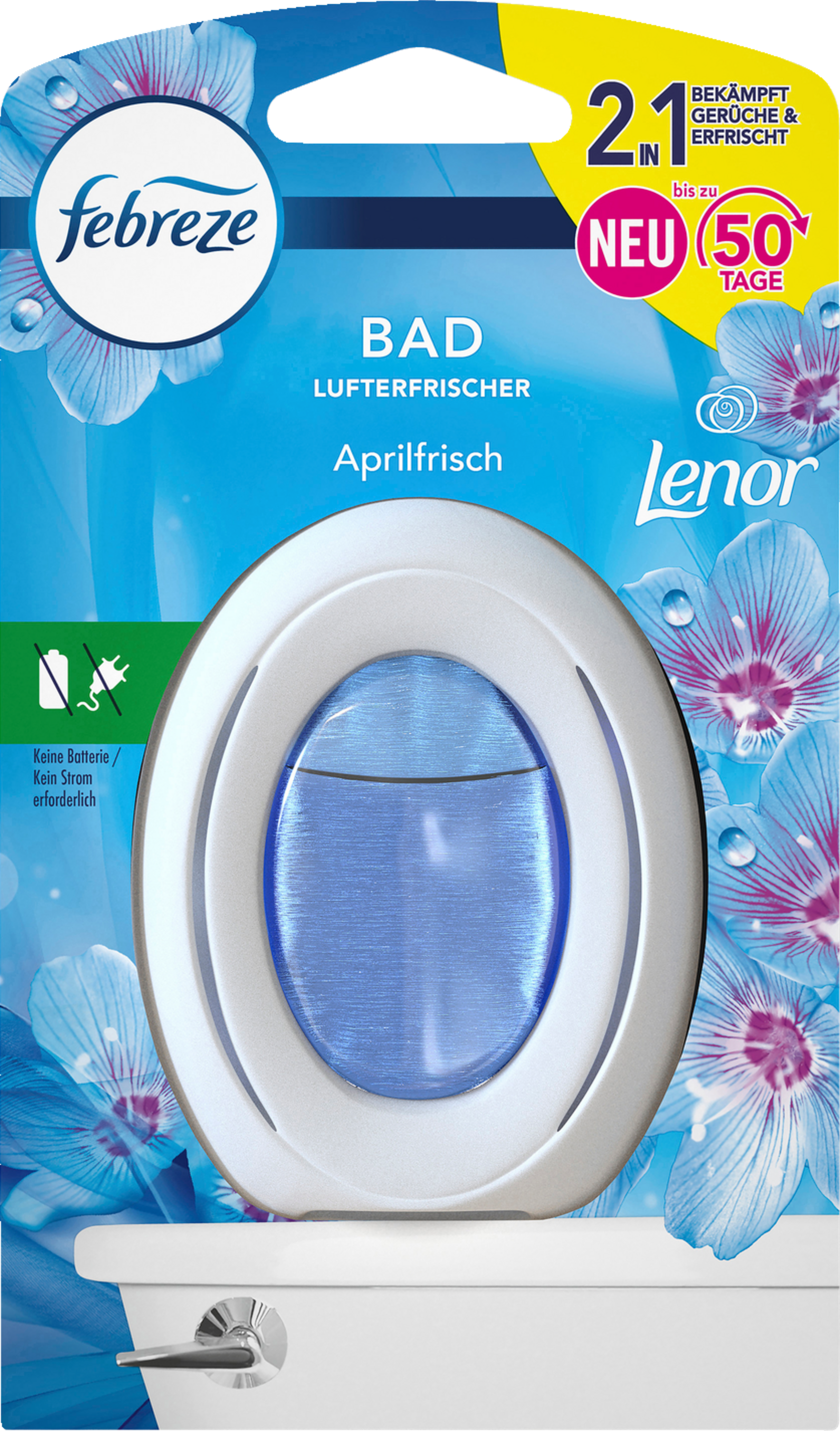 Febreze Lufterfrischer Raumduft Aprilfrisch Duftspender für Bad